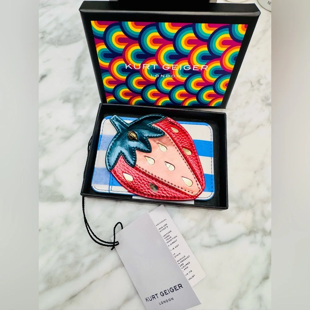 Kurt Geiger Strawberry Card Holder - NWT - Picture 1 of 6